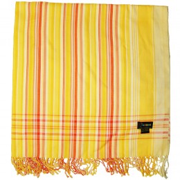 Kikoy made in Kenya swara yellow citrus striped - KEFAT Certified ...